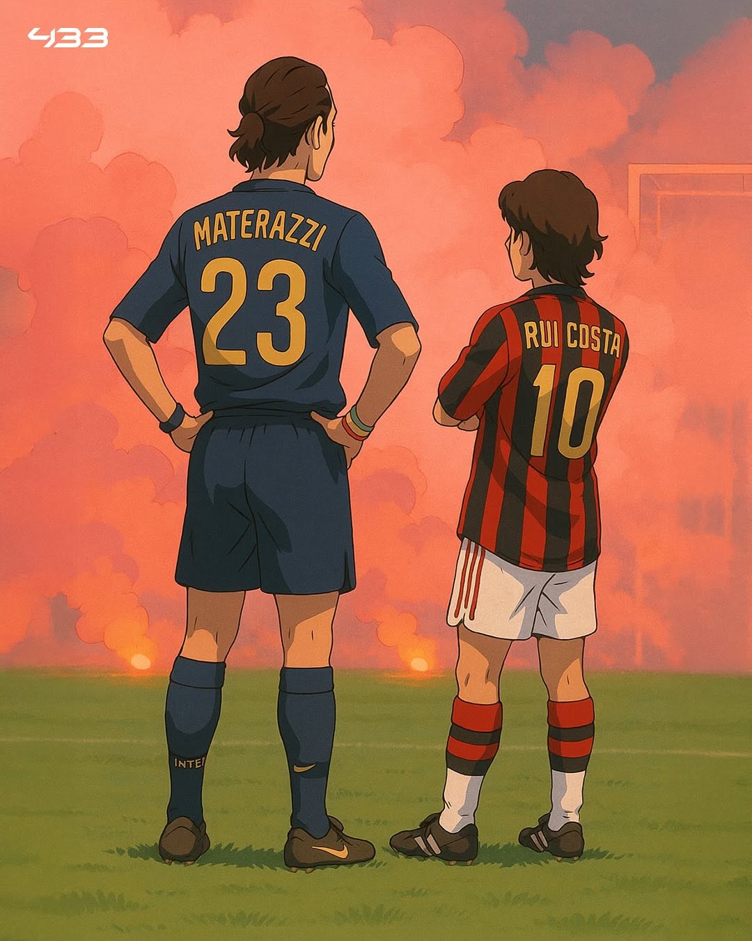 Materazzi ve Rui Costa - Metal Poster 2001