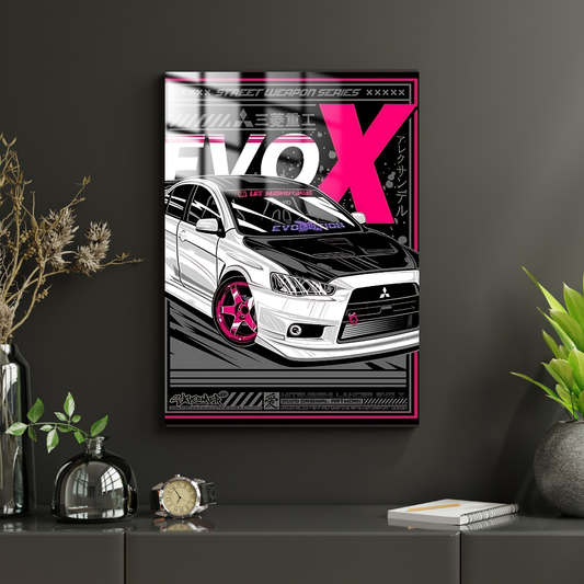 Mitsubishi Evo - Metal Poster 1195