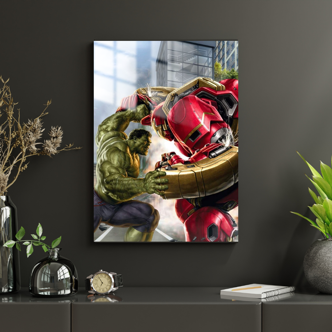 Hulk Vs İron Man - Metal Poster 1080