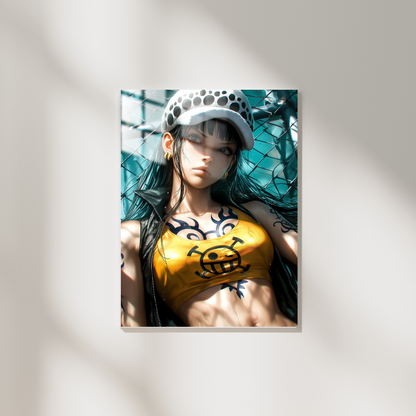 One Piece Trafalgar Law Female - Metal Poster 414