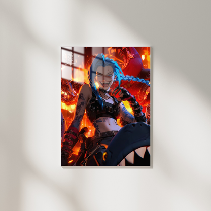 League Of Legends Jinx - Metal Poster 366