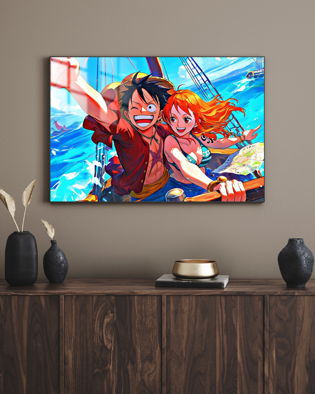 One piece Luffy ve Nami - Metal Poster 123