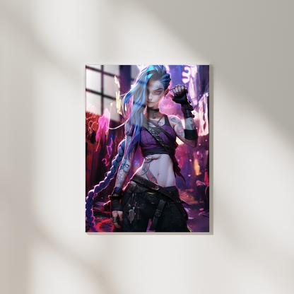 League Of Legends Jinx - Metal Poster 632