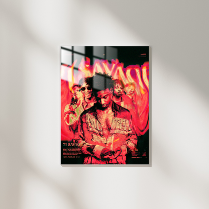 21 Savage - Metal Poster 639